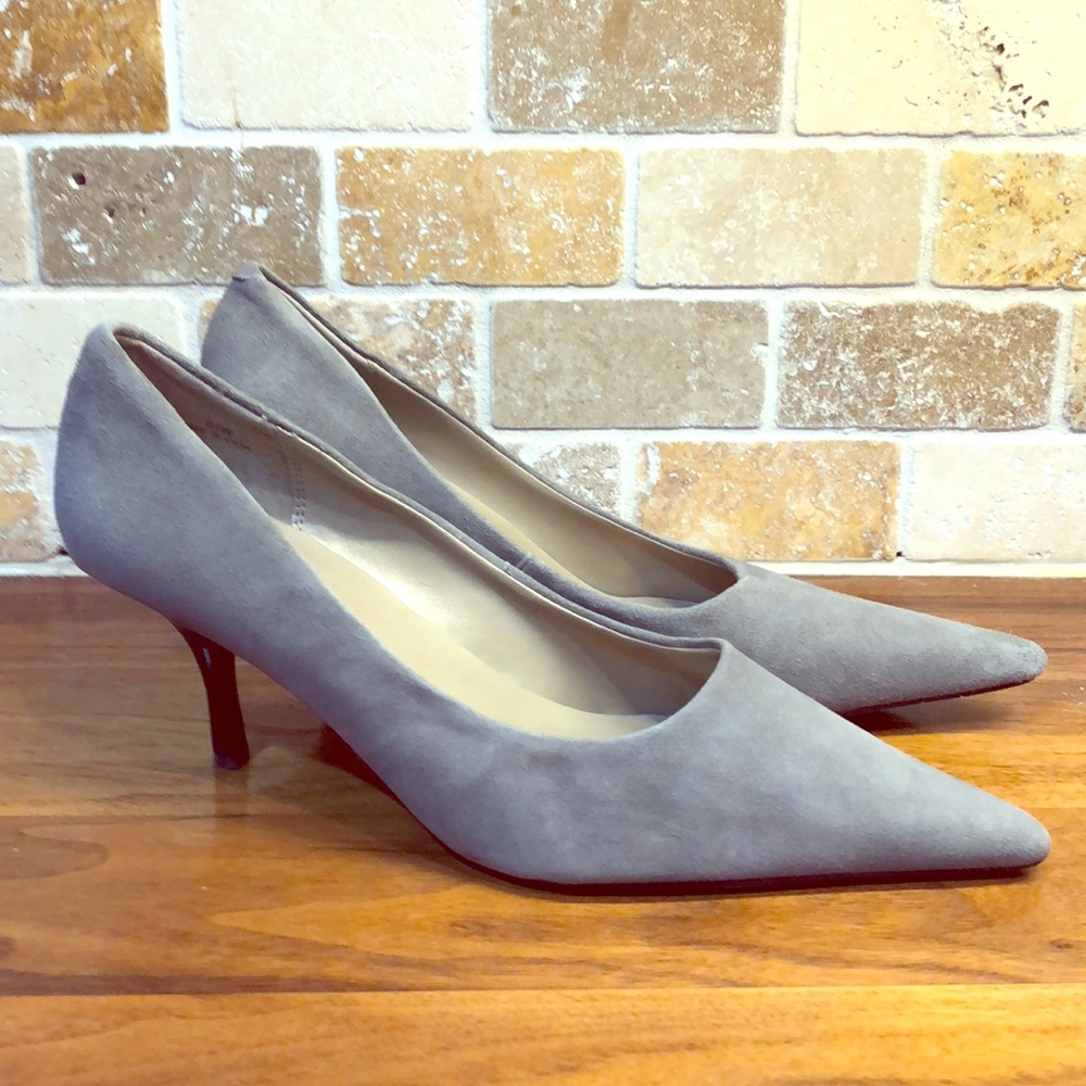 Fitzwell Grey Suede Pumps
